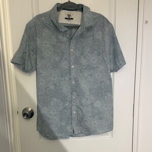 VISSLA Sky Blue Floral Button Down Shirt